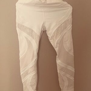 Lululemon Athletica White Lace Leggings